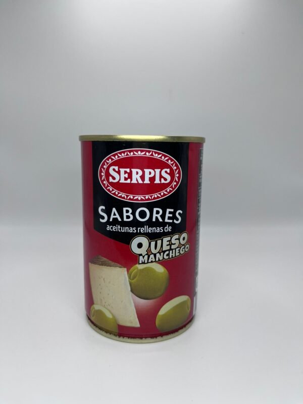 SERPIS - Aceitunas Rellenas de Queso Manchego 300g - Imagen 3