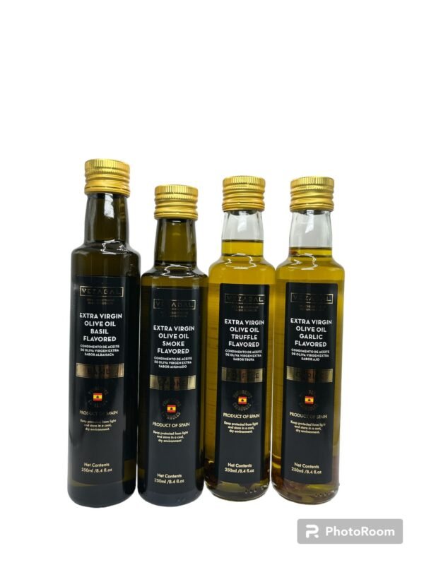 VEZABAL - Combo de Aceites Aceite de Oliva Extra Virgen Condimentados, sabor Albahaca, sabor ahumado, sabor a trufa, sabor a Ajo - Imagen 3