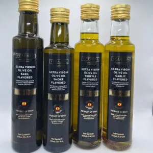 VEZABAL - Combo de Aceites Aceite de Oliva Extra Virgen Condimentados, sabor Albahaca, sabor ahumado, sabor a trufa, sabor a Ajo