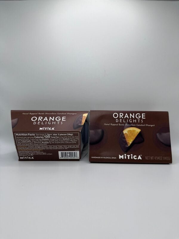 Mitica - Orange Delights - Delicias Naranjas cubiertas de Chocolate 4.94oz (140g)