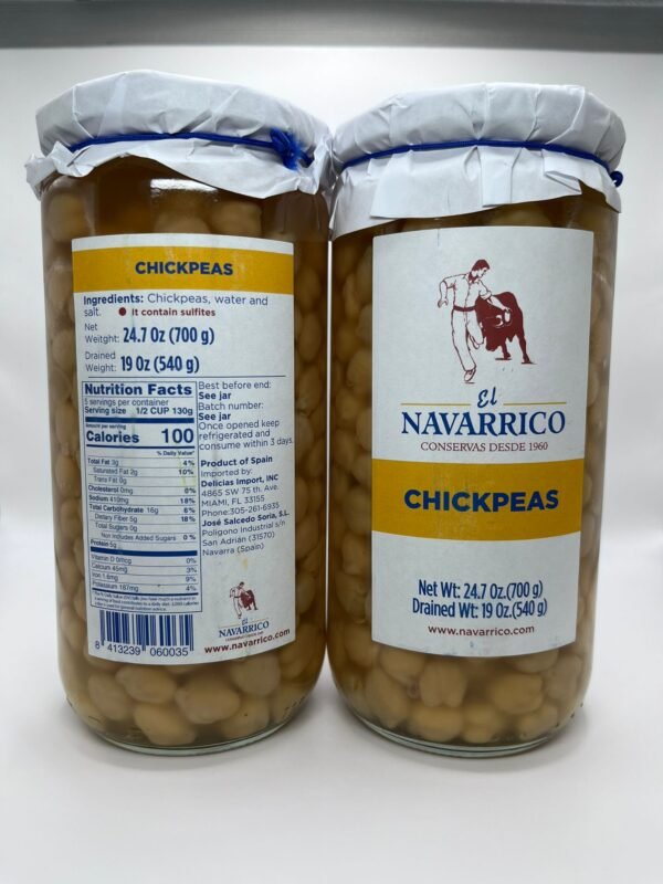 El Navarrico - Garbanzos Frasco de 700g - Imagen 3